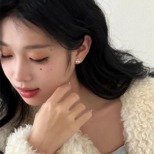 Stud Earrings Korean Cute Golden Cherry For Women Fashion Girls Small Ear Summer Trend Jewelry Gift