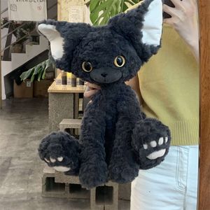 Swag Cool Devon rex cat pluszeże nadziei kręcone włosy duch czarnych kotów Kitten Plush Toys Birthday Prezent dla dziewczynki Prezent