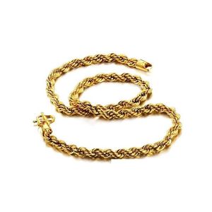 Chains Jewellery Top Quality 18K Gold Plated Necklace Chain Cool Design Attractive Unisex Jewelry 610 Drop Delivery Dht3Y