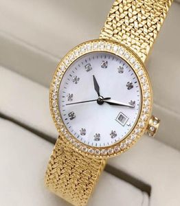 Fashion Ladies Watch Bransoletka ze stali nierdzewnej Kwarcowy Ruch Kobiet Zatrzymuje Lady Diamonds Wristwatch Montre Femme RelOJ6538394