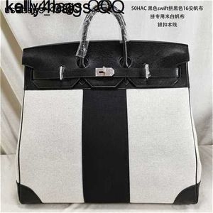 Bolsa de bolsa de tites hac 50cm bolsa genuína couro artesanal edição limitada personalização de mão em tamanho alto tamanho do designer