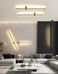 Modern LED For Living Kitchen Hall Pendant Bedroom Lamp Light Suspended Ceiling Lights Black/Sliver Room Imtno