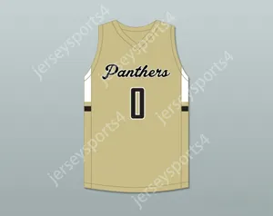 Anpassat namn Youth/Kids Trevor Keels 0 Paul VI Katolska High School Panthers Old Gold Basketball Jersey 2 Stitched S-6XL