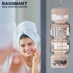 Bagsmart Vanging Tuyeseduce Back Waterpronation Cosmetic Makebe Case Outdoor Travel Sag для туалетных принадлежностей для хранения ванной комнаты 240515