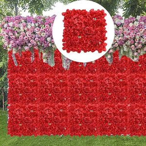 Dekorativa blommor konstgjorda blommväggpanelens bakgrund för dekor bröllop