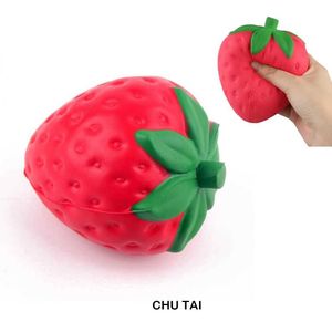 Descompressão Toy Super Jumbo Strawberry Squishi Exibido Squishy Slow Rising Anti -Toy Toy Childrens Squeeze Toy 11,5 * 9 cm B240515