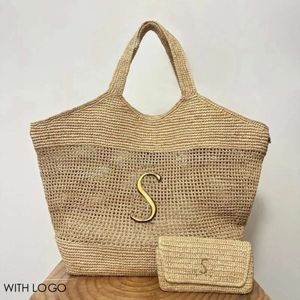 Straw ICare Raffias Designer ręcznie wysunięty torebka torebka duża pojemność dla kobiet na plażę Podróż letnie wakacje Wysokiej jakości torby na ramię