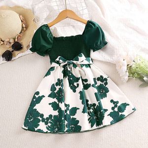 2024 Girls Dress Summer Nya klänningar för barn Kortärmade barn Princess Kostym Fashion Baby Party kläder L2405