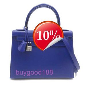 Top Ladies Designerin Ekolry Bag 28 2way Schulter Handbeutel Tadelakt Blue Electric Shw verwendet