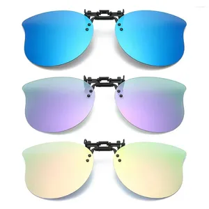 Sunglasses Polarized Clip On Over Prescription Glasses Ultra-Light Cat Eye Shape Convenient Shades UV400 Flip Up Sun
