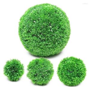 Decorative Flowers Artificial Plant Boxwood Topiary BallFaux Plants Grass Balls UV Protected For Home Patio Garden Balcony Wedding