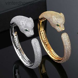 Seiko original Kartiere bracelets women counter quality Fashion High Edition Precision 925 Silver Plated Leopard Head Spot Full Sky Star Full Diamond Bracelet