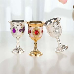 Wine Liquor Goblet Glasses Alloy European Beer Cup 10Oz Shot Glass Home Decorations Party Gift 0413