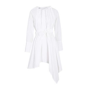 새로운 백인 여성 셔츠 드레스 긴 소매 고품질 여성 캐주얼 미니 밀라노 드레스 파티 클럽 여자 의류 dr5001