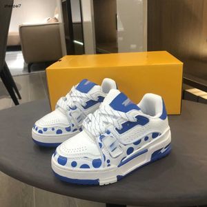 Top Colorful dot printing shoes for boys girls Lace-Up Child Sneakers Size 26-35 baby board shoes Including box Sep25