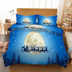 Bedding Sets Aggcual Christmas Set Luxury Cartoon Polyester Home Cute Gift Bed Cover Full Size Textile Decoration