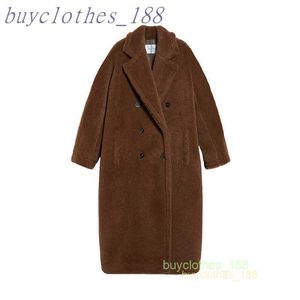 Krajowy płaszcz o średniej długości Maxmaras wełniany płaszcz włoska marka luksusowa damska wysokiej jakości kaszmirowy płaszcz jwbv