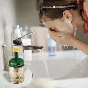 Dispensatore di sapone liquido Schiuma leggera Luxury rotary Bubble Bubble Bubble Shampoo Pompa bottiglia riempibile per la mano in schiuma per il bagno
