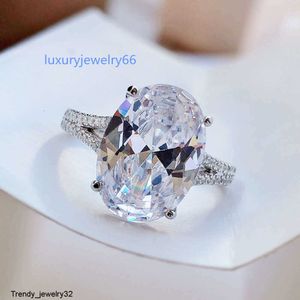 Unik design 14K White Gold 3.0ct Oval Cut Moissanite Diamond Ring for Women Wedding Ring