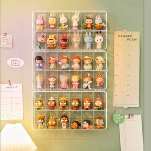 Action Toy Figures Acrylic wall mounted blind box bubble pad display box storage display rack manual doll actuator dustproof storage cabinet S2451536