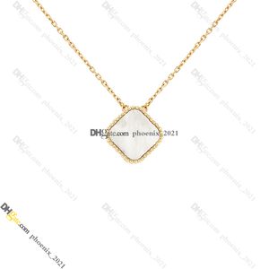 Pendant Neckor Classic Van Clover 18K Gold Necklace Jewelry Designer för kvinnor Titanium Steel Gold-Plated Fade Never Allergic, Store/21621802