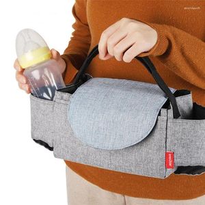 Depolama çantaları yalıtılmış fincan tutucu bebek aksesuarları ile çok fonksiyonlu bebek arabası organizatör çantası