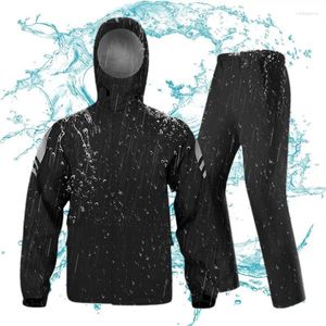 Regnrockar Rain Suit Andningsbara skyddande lättvikt Regnkläder Vattentät jacka för att rida vandring unisex män kvinnor