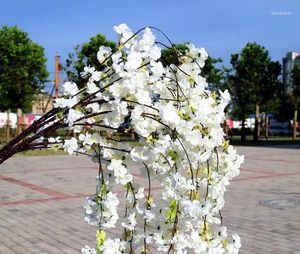 装飾的な花天然垂直シルクチェリー結婚式の装飾diyの木のための人工花の花束150cm長いlin4572