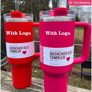 Cosmo Pink Tumblers Target Red Parade 40 Oz H20 Cups With Handle Lids and Straw Travel Car Mugs Wat StanLiness Standelliness Stanleiness Standleiness Staneliness DBM9
