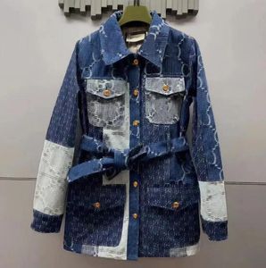 Womens Designer Double G Denim Jackets Coat Spring Autumn Long Sleeve Jean Jacket Denim Blue Street Style Jackets