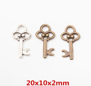 200pcs 2010mm Gümüş Renkli Antika Bronz Küçük Anahtar Takımlar Bilezik Küpe Kolyesi için Hint Kolye DIY Takı Yapımı9734194