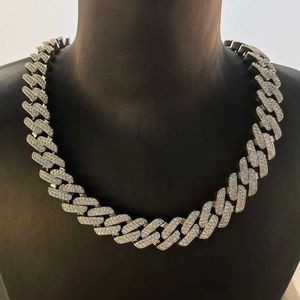 14Mm, 16In, 18In, 20In, 22In Hiphop Jewelry Cuban Chain Ice Out Bling Zircon Micro Paved Link Declaration Necklace