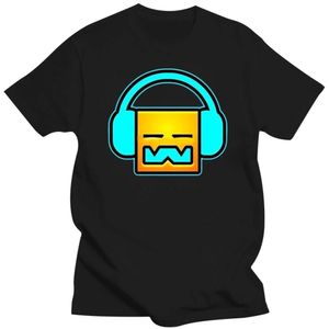 Mann T-Shirt Sommer T-Shirt Kid DJ Geometry Dash T-Shirt Schwarz T-Shirt für Männer Fashion Casual Short Sleeve Top L2405