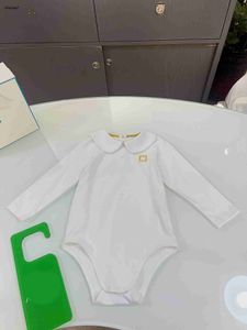 Top-Neugeborenen-Overalls gesticktes Logo-Kinderbodysuit Größe 80-120 Kinder Designer Kleidung Puppenkragen Design Baby Onesie 24 Februar20
