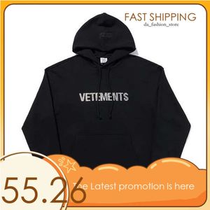 Vetements Hoodie 22SS Red Label Naklejka 100 bawełniana rozmiar UE Mężczyznę Women High Street Streetwear Autumn Winter Pullover Vetements Hoodie 579