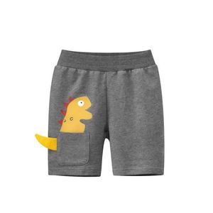 Shorts 2024 Summer Boys Dinosaur Printed Cotton Shorts Childrens Underwear Childrens Beach Shorts Leisure Sports Pants Childrens Clothing d240516