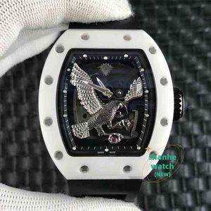 RM Watch Date Luxury Wristwatch Wine Barrel Watch R RM23-02 Series Automatic Mechanical Ceramic Case Tape Men Watches