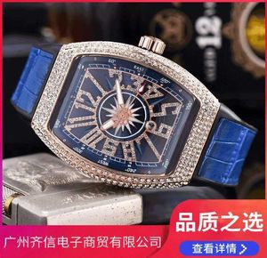 watch type barrel Frank Straight diamond inlaid fashion men039s business quartz8194039