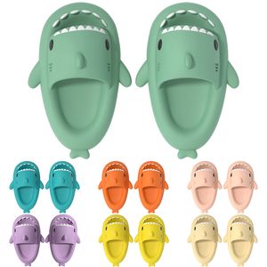 06 Mens Women Shark Summer Home Solid Color Couple Parents Outdoor Cool Indoor Household Funny Slippers GAI