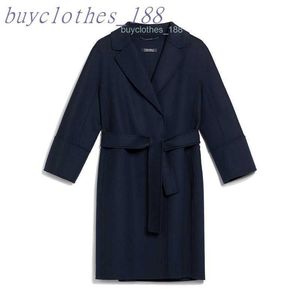 Frauen mit mittlerer Länge Trench Coat Maxmaras Wolle Mischmantel Italienische Marke Frauen Luxusmantel hochwertiger Kaschmirmantel 5yhi