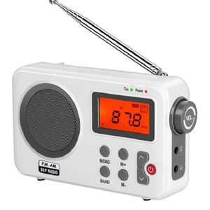 Rádio Digital Antena AM FM portátil com LCD Display DespertLel Ser para casa ao ar livre 240506