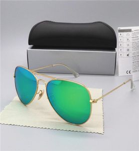2021 varumärkesdesign Polariserade solglasögon Män kvinnor Pilot solglasögon UV400 Eyewear Classic Driver Glasses Metal Frame Glass Lens med6644938