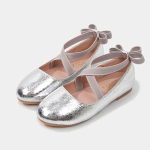 Scarpa 3-12 anni per la festa di Natale per la festa di natale ballerine scivolate su una ragazza abbigliamento da ballerinas scarpe principessa L2405 L2405