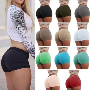 2024 Summer Shorts Workout Sportwear Women High Waist Hip Lifting Stretch Gym Bottoms Boxer Femme 240516