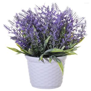 Fiori decorativi finte piante decorazioni lavanda artificiale bonsai realistica tavolo da tavolo da casa