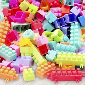 Outros brinquedos 108 blocos de construção plásticos com adesivos para crianças pequenas partículas de partículas Toys Childrens Education Education Toy Gifts S245163 S245163