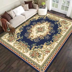 Carpete European Home Decoration Room Floor Mat Retro de estilo étnico Quarto H240516