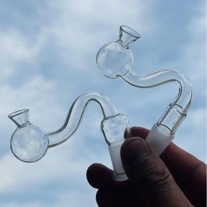 Trichter Design 10mm 14 mm 18 mm männliche Glasöl Brenner Wasserrohre für Raucherschüsse klare dicke Pyrex -Schalen zum Rauchen