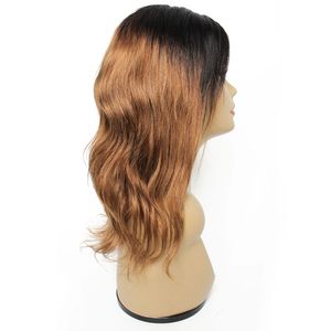 1B 30 Body Wave Wig Ombre Honey Blonde Human Hair Wigs 4x4 Lace Closure Wig 4*1 T Middle Part Wig For Women Pre-Plucked Remy DIVA1