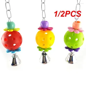 Other Bird Supplies 1/2PCS Colors Pet Parrot Toy Egg Bell Ball Hanging Petal Beads Home Decroation Sale